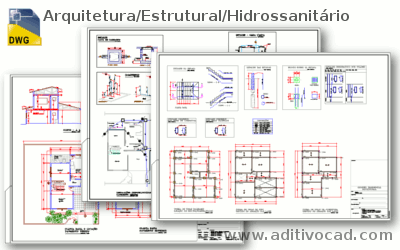 Projetos Arquitetura Estrutural Hidrossanitário Dwg