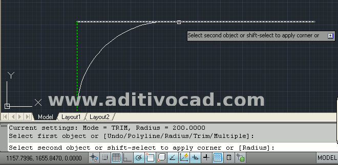 Fillet AutoCAD 2012