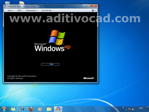 Windows XP Mode executando dentro do Windows 7