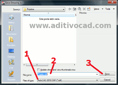 Saveas dxf