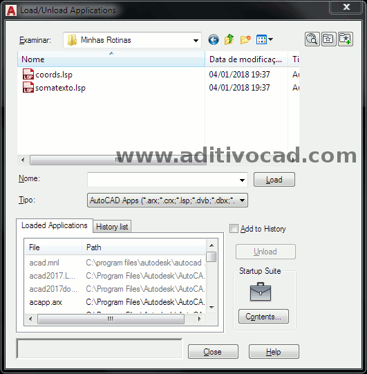 Appload do AutoCAD