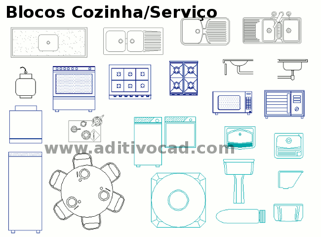 Blocos Cozinha e Serviço