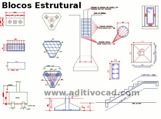 Clube do Concreto: Blocos para Autocad