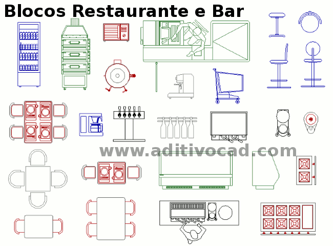 Blocos CAD, Símbolos para CAD 2D e 3D