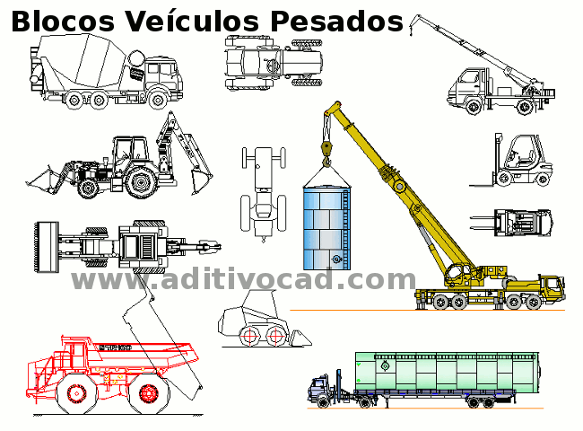 Trator de desenho de veículo automóvel, escavadora de desenhos