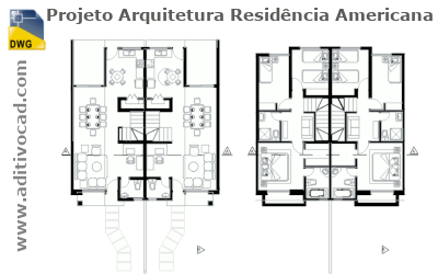 sobrado-geminado-americano.Dwg