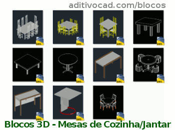 Mobiliário para salas de aulas: alimentos, nutrição., - Detalhes do Bloco  DWG