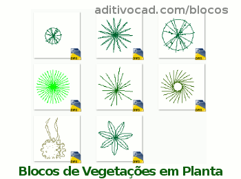 Vegetação para croqui e planta baixa